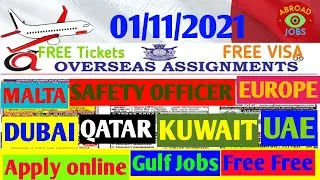 01/Nov-SAFETY OFFICER |Malta|Europe|DohaQatar|DubaiJobs |AssignmentAbroadTimesToday|AbroadJobs|2021|
