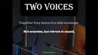 TWO VOICES (One ancient. One new.)