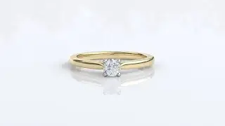 SR1081 Yellow Gold Solitaire Diamond Engagement Ring