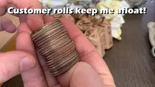 Customer Rolls keep me afloat! - Coin Roll Hunting Silver Half Dollars