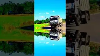 Giant trucks storm dirt roads, crushing obstacles in brutal off-road races 🛻⚡#viral #reels