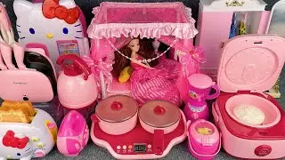 10 Minutes Satisfying with Unboxing Pink Kitchen Appliances Play Set Review Toys | ASMR 