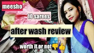 meesho🌺 10 sarees after wash review 🌺 worth it or not👍👎🌺 NB chanchal