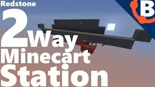 Fancy 2 Way Minecart Station | Redstone 1.11
