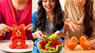 Fruit And Vegetables Decoration Ideas | Simple Salad Decoration In Plate | Creative Food Platter Art