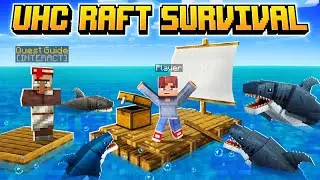 PLAYING MINCRAFT UHC RAFT SURVIVAL 