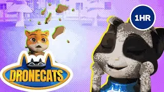 🕰️ DRONECATS: 1 HOUR LONG! 😸 | Superhero Cartoon | 27