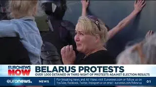 Belarus protests: Over 1,000 detained in third night of protests against election results