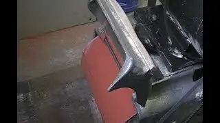 Dressing a Red Rubber Floor Sander Drum