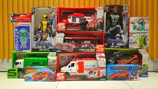Unboxing Truk Oleng, Mobil Balap, Mobil Polisi, Bus, Kereta Api,Truk Sampah, Bajai