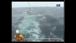 The Lizard lifeboat rescues yacht in rough seas 19 miles off the coast