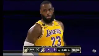 LeBron James Step Back 3 against Bam Adebayo - NBA Finals Game 1
