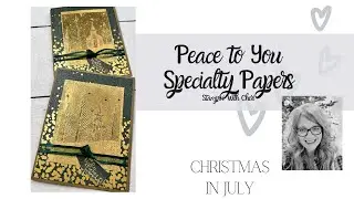 WOW!  Embossed Distressed Gold Peace To You Stampin Up Christmas