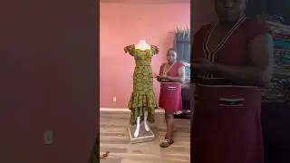 Bold Elegance: African Print Mermaid Dress with Ruffle Hem #bridesmaids #mermaiddress #dreamdress