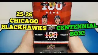 Par&aacute;dn&iacute; trefa! 🔥 100 let Chicago Blackhawks! 25-26 UD Chicago Blackhawks Centennial Box! Hokej karty