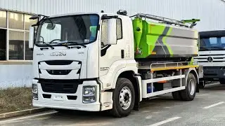 4X cab Giga chassis Combined sewer jetting and suction truck Isuzu