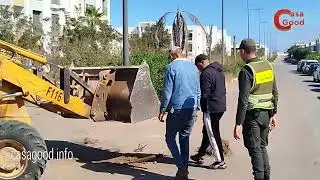 السلطات المحلية التابعة لملحقة دار بوعزة تشن حملة لإزالة الحواجز العشوائية