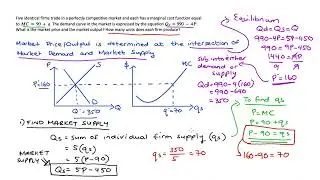 Practice Problem: Firm and Market Equilibrium in Perfect Competition