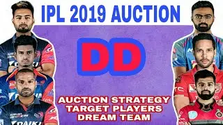 IPL 2019 : DELHI DAREDEVILS / DELHI CAPITALS AUCTION STRATEGY, TARGET PLAYERS & FULL SQUAD ANALYSIS