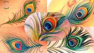 Peacock feather tattoo on hand // peacock feather tattoo designs // peacock feather tattoo with pen