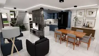 IMPONENTE CASA de 6 X 15 Estilo Moderno