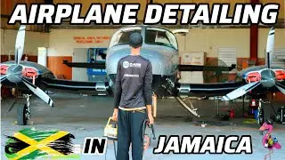 AIRPLANE DETAILING IN JAMAICA 🇯🇲 🦩 #gocaredetailing #jamaica