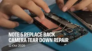 Samsung flagship Galaxy Note 5 back camera Replace Tear down disassembly and repair