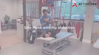 Side Plank with Hip Abduction Exercise Performed on the Redcord Suspension System