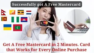 Get a Free Mastercard Debit card in 2 minutes | Card that works for every online purchase