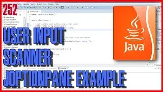 JAVA User input with Scanner and JOptionPane example