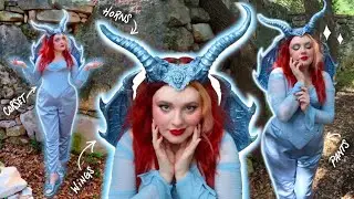 DIY DEMON COSTUME | corset, pants, wings, & horns!
