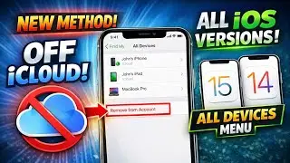 iCloud OFF NEW METHOD 😱 Remove iCloud Using All Devices Menu | ALL iOS Supported🔥