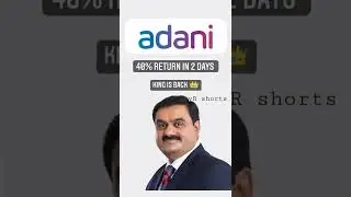 King is back 👑 Adani Wilmar 40% return in 2day #short #yRshorts #kingisback #adani