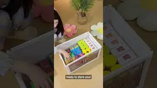Maximize Space and Organize with Ease: The Versatile Foldable Storage Box! #gadgets #youtubeshorts