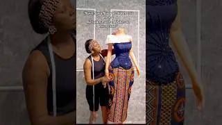 Beautiful sleeve for bustier  top & Ankara skirt. Design by @Ve_Woman  #nigeriandesigner #ankara