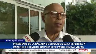 Alfredo Pacheco evita referirse a razones de devoluci&oacute;n proyecto pagos deudas viejas