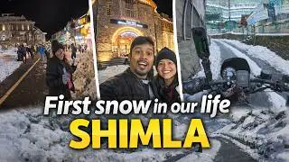First Time Seeing Snow 😍 | Shimla Snowfall Experience | Travel Vlog | Daily Vlog | #day15