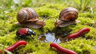 Nature&rsquo;s Pace: Peaceful Moments with a Millipede and Snail Colony #SlowLiving  #OddlySatisfying
