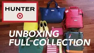 TARGET x HUNTER haul UNBOXING FULL REVIEW Complete SET Rainboots Jacket Backpack Cooler Tote Purse