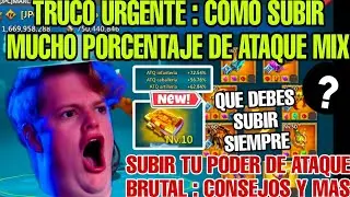 TRUCO URGENTE🚨🔥 : COMO SUBIR MUCHISIMO PORCENTAJE DE ATAQUE EN MIXTO Y UNITROPA✅️🧐 - LORDS MOBILE