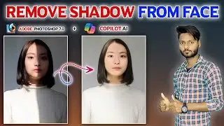 How to Remove Shadow from Face Photoshop 7.0 + Copilot AI Magic Trick 😱✨