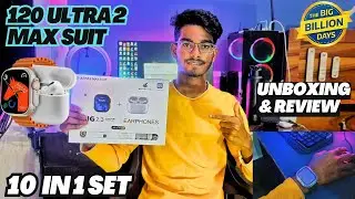 i20 Ultra Max Suit | Ultra SmartWatch Multi  Straps flipkart BbdSale Unboxing2025
