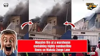 Massive fire at a warehouse containing highly combustible items on Makola Zongo Lane