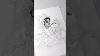 Krishna drawing, How to draw #art #krishna #janmashtami #shorts #radhakrishna #shreekrishna