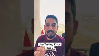 User Testing Error FIXED