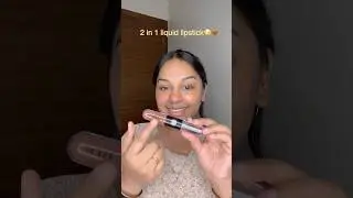 😳2in 1 liquid lipstick with lip gloss💄Staze 9to9 gloss lock🤎#makeup #trending #viralvideo #shorts
