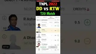 #shorts DD vs RTW Dream11 Team || DD vs RTW Dream11 Team Prediction || TNPL 2022