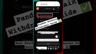 Pandas Airdrop Onchain withdrawal Kaise Kare Guide ✅ : Panda  Withdrawal, Listing and Price Update