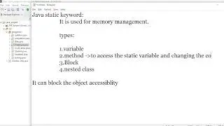 Java Program in Eclipse | Day 6 | Thamizh #static