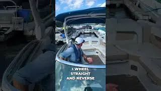 How To Reverse an I/O Into a Port Side Slip: Bridge Marina Docking Tips #shorts
